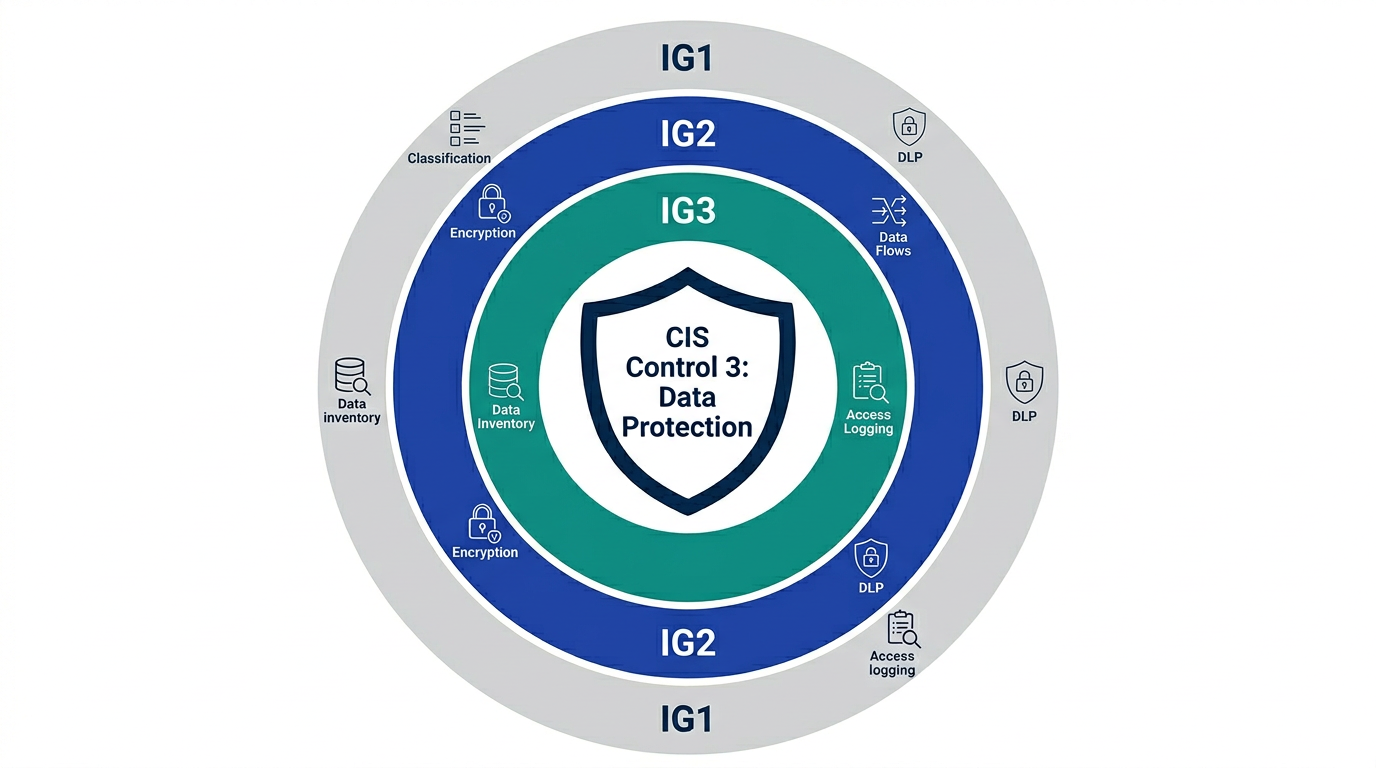 CIS Controls v8 – Control 3 Data Protection – IG1/IG2/IG3 Coverage Map